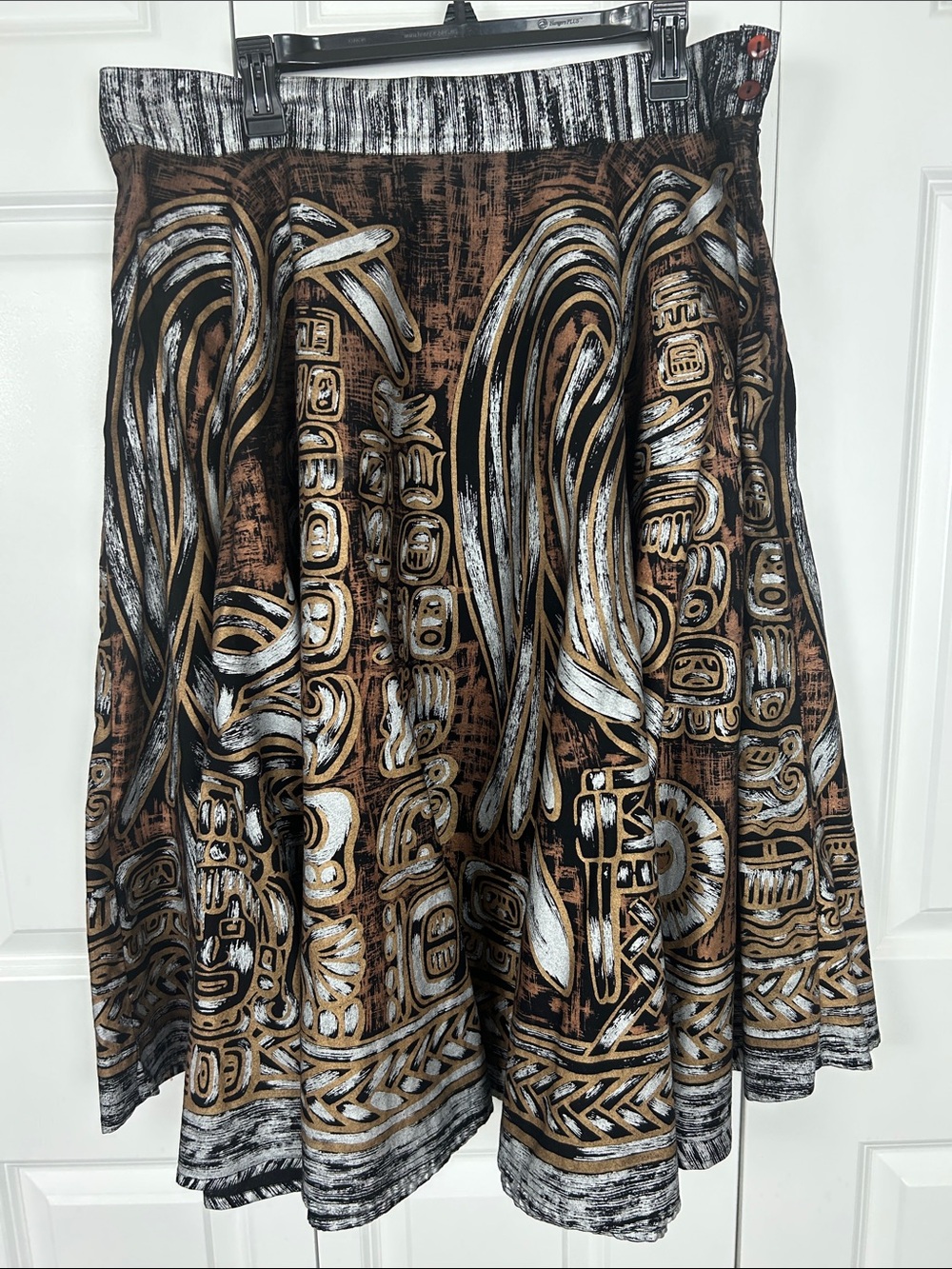 Vintage Papillon Retro Mayan Circle Skirt Size XL